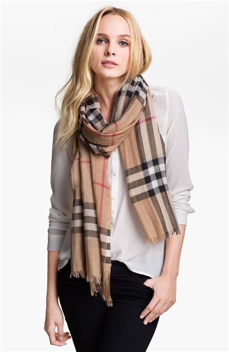 burberry fur trim check scarf|burberry giant check print scarf.